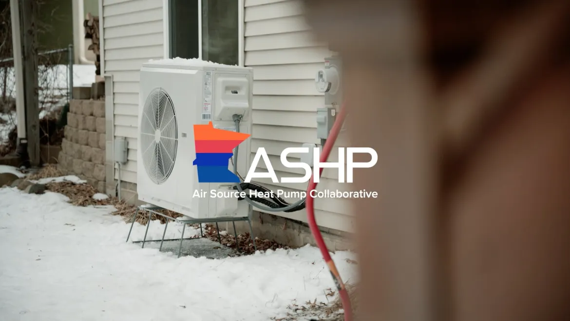heatpump outside in the snow