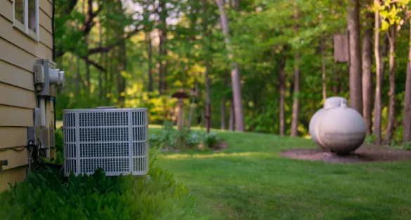 two people talking at kitchen table with mini-split AC